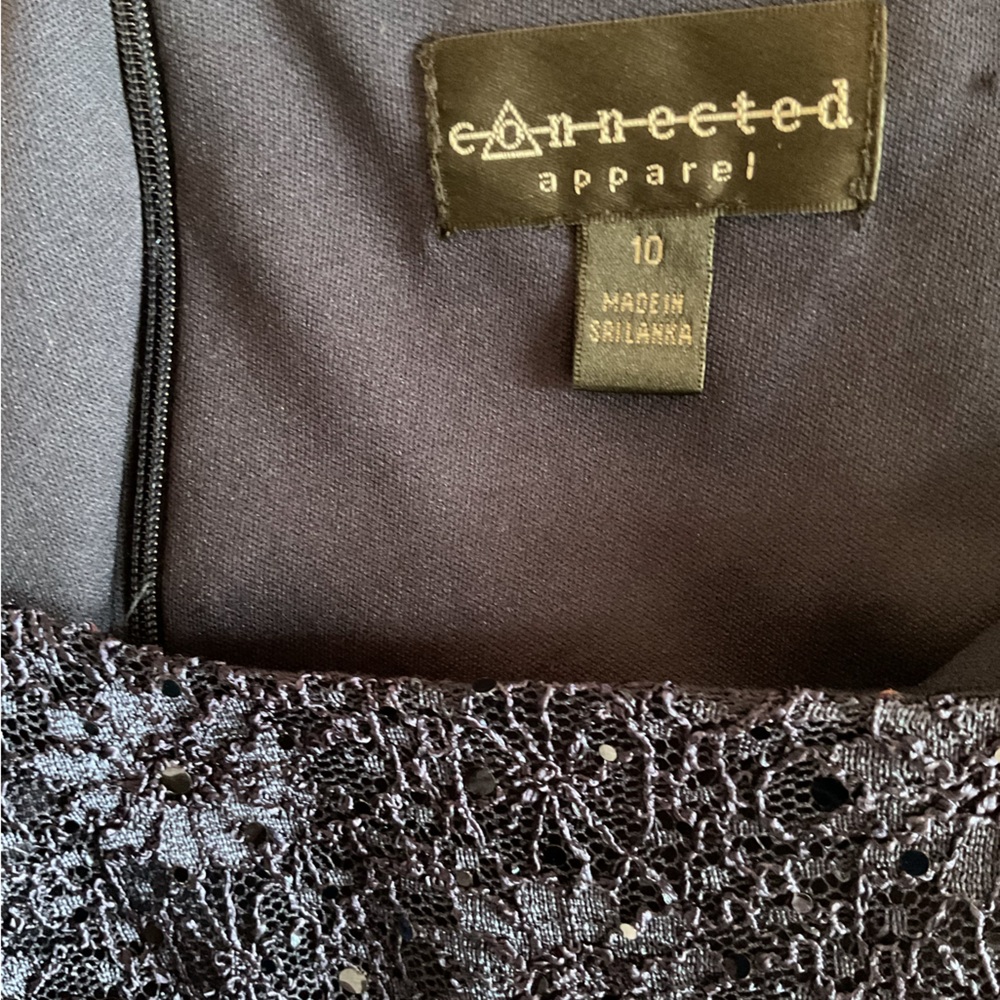 Connected Apparel Lace Sequin Dress - Picture 9 of 11